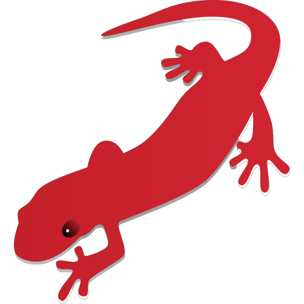 Red Digital Salamander PNG Clip art