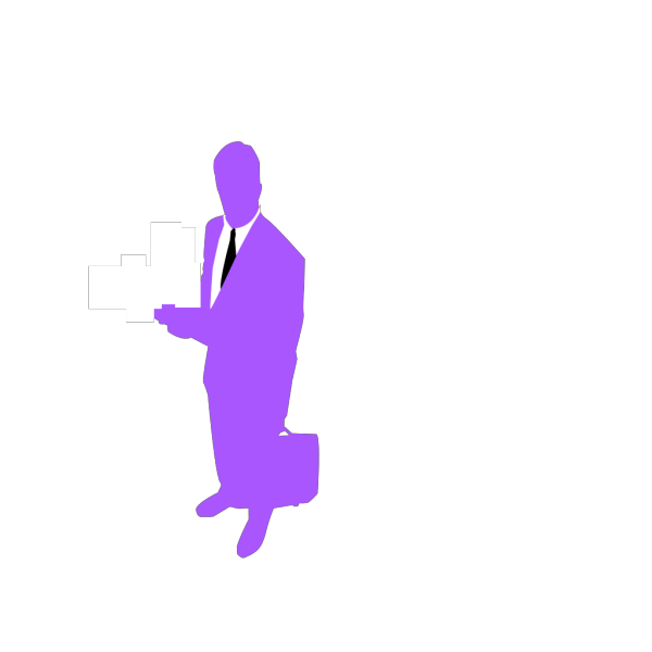 Standing Business Man Silhouette PNG Clip art