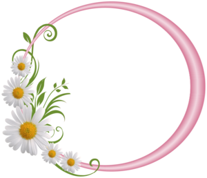 Floral Round Frame PNG File PNG Clip art