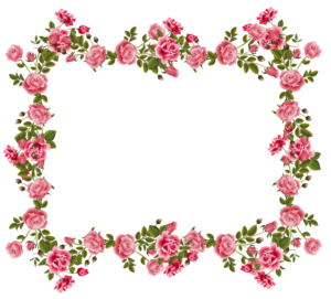 Romantic Pink Flower Border PNG Image PNG Clip art