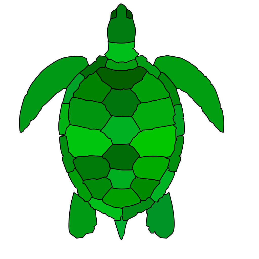 Abstract Green Turtle clipart preview