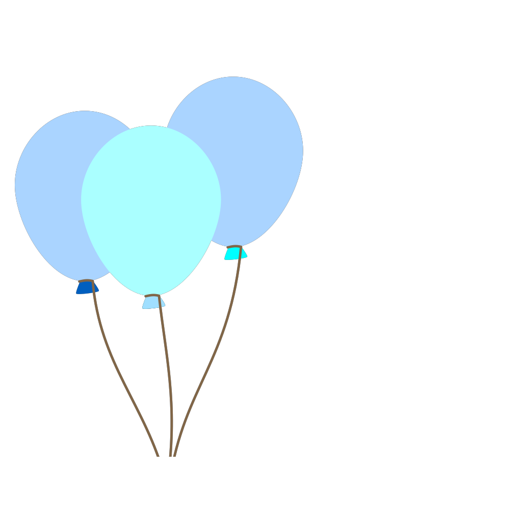 Baby Blue Balloons clipart preview