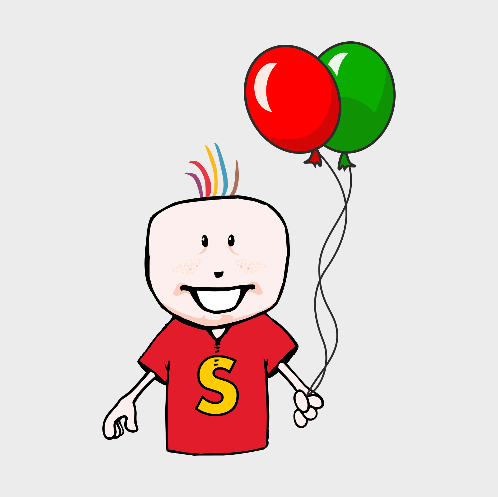 Baby Cartoon Balloons clipart free download