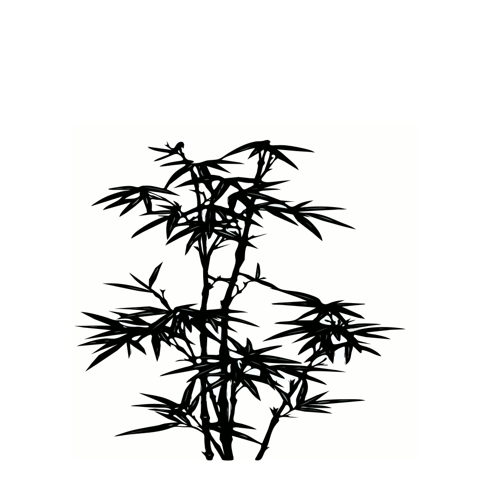 Bamboo Tree Black Silhouette clipart preview