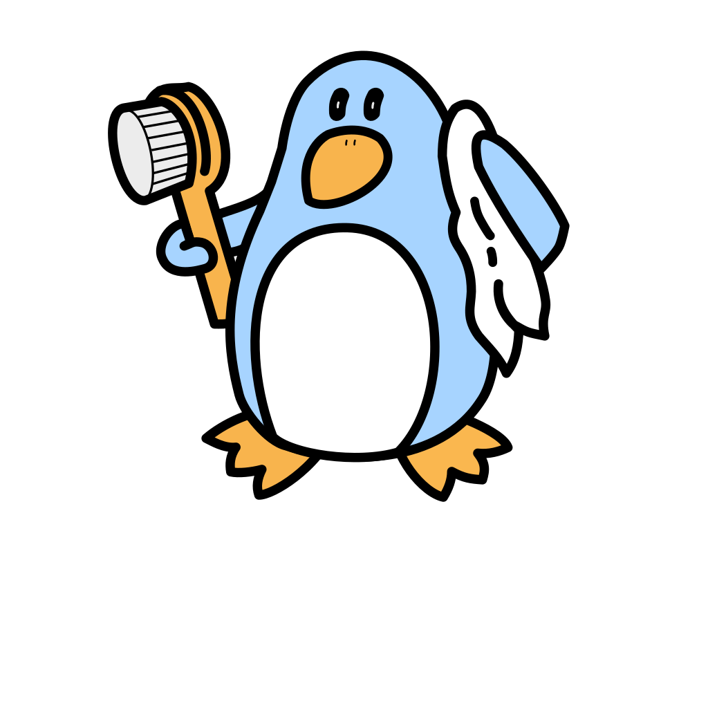 Bathing Penguin Cartoon clipart preview