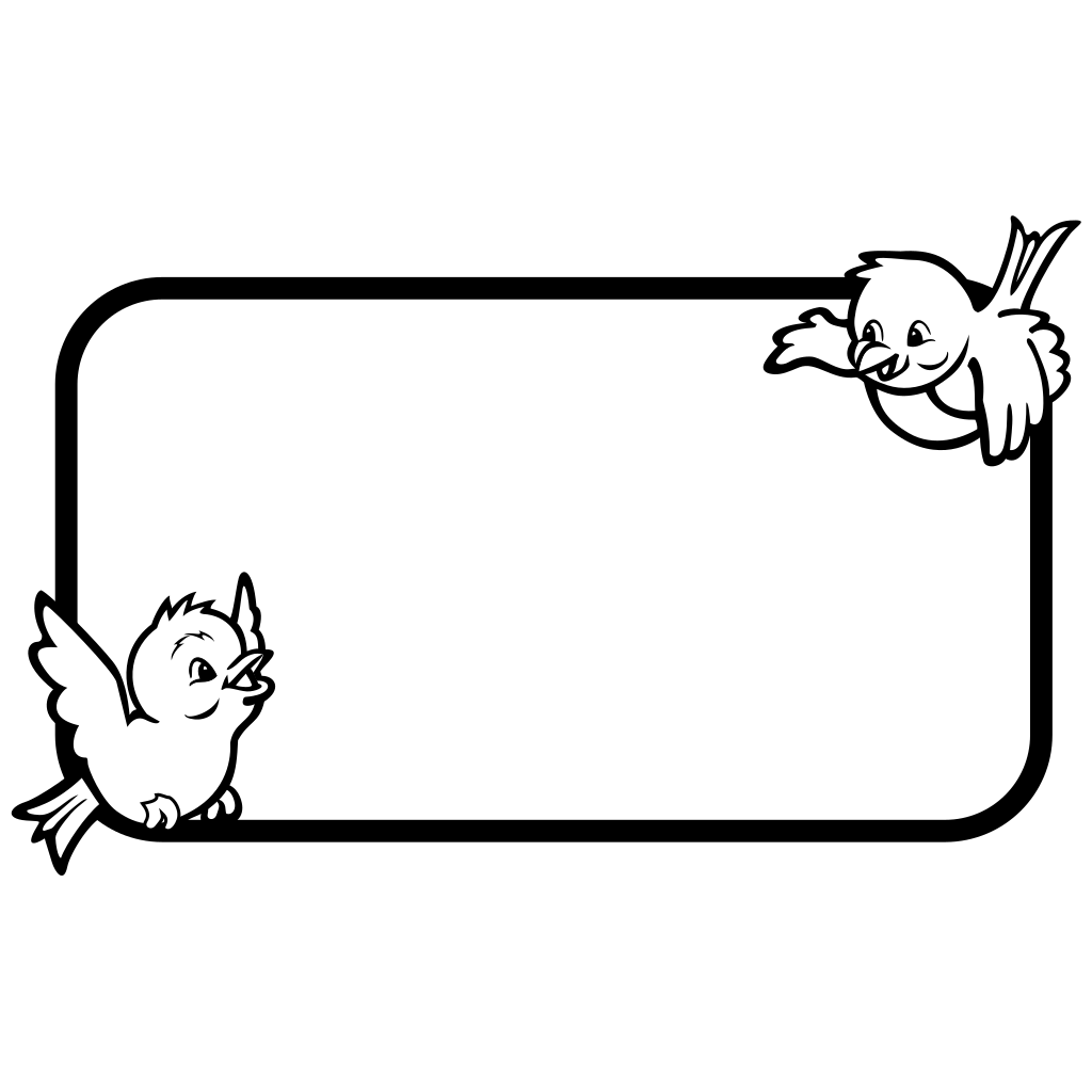 Bird Frame Outline clipart preview