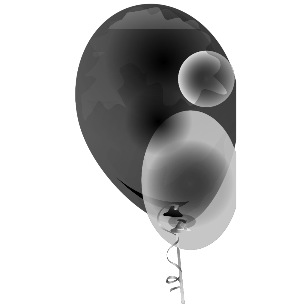 Black Balloons Png clipart free download