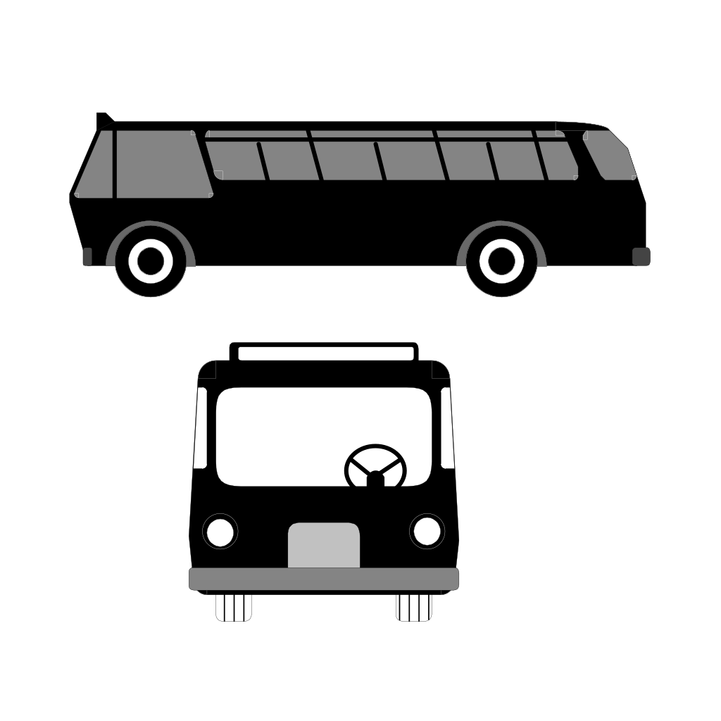 Black Bus Transportation Icon clipart preview