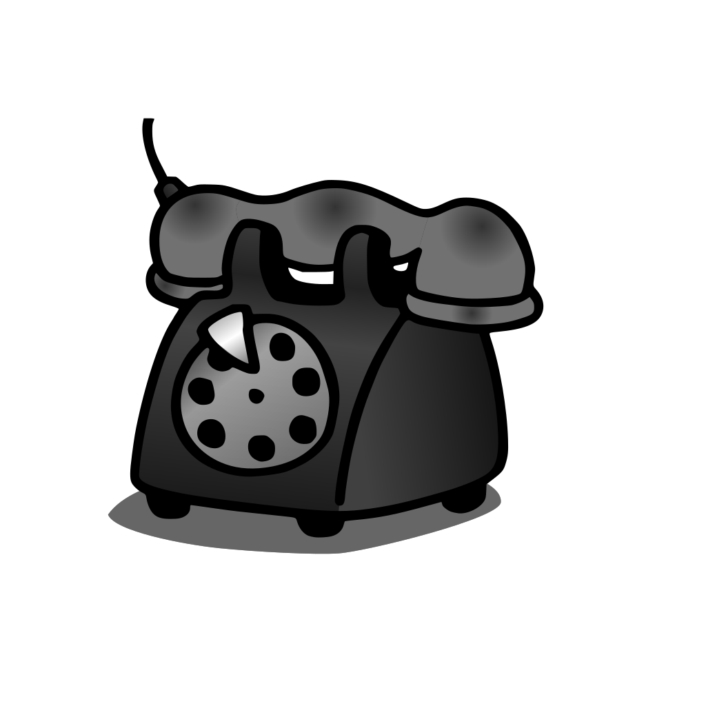 Black Dirty Old Telephone clipart preview