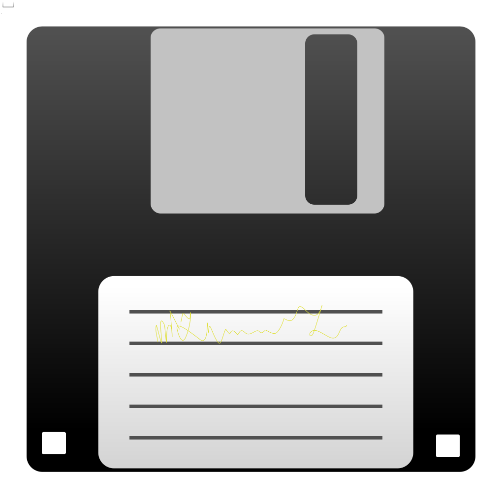 Black Floppy Disk Png clipart preview