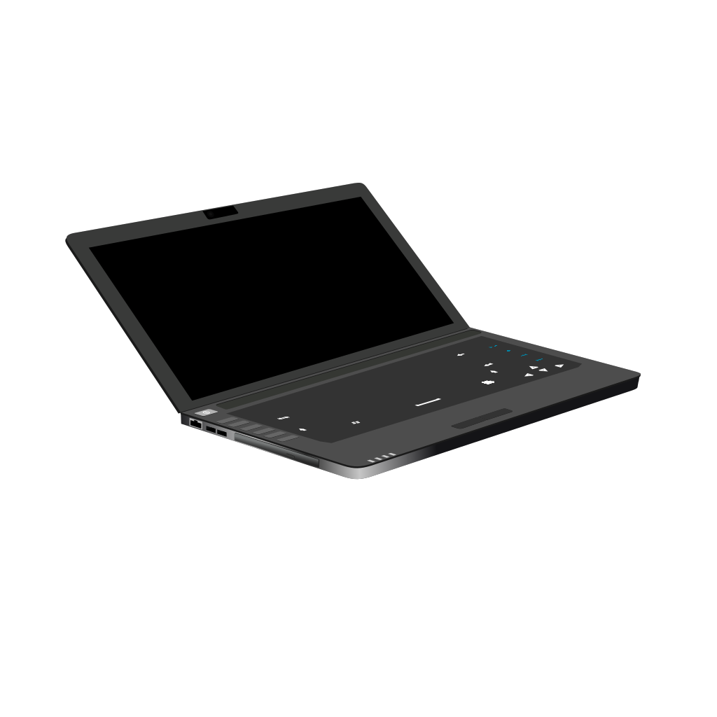 Black Laptop Image clipart free download