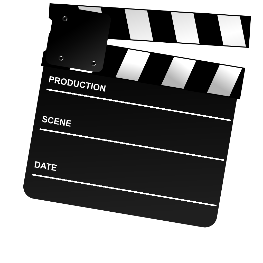 Black Movie Clapper Board clipart preview