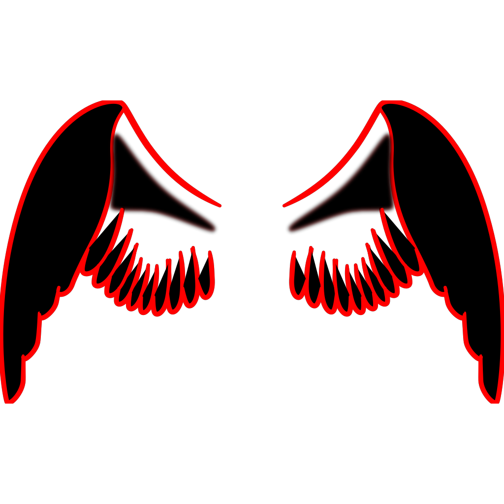 Black Red Eagle Symbol Wings clipart preview