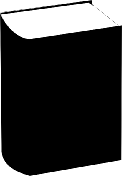 Black thick book icon clipart preview