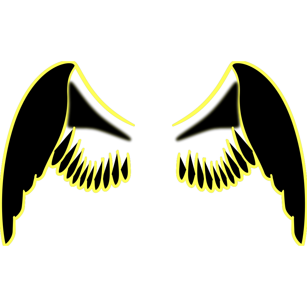 Black Yellow Eagle Symbol Wings clipart preview