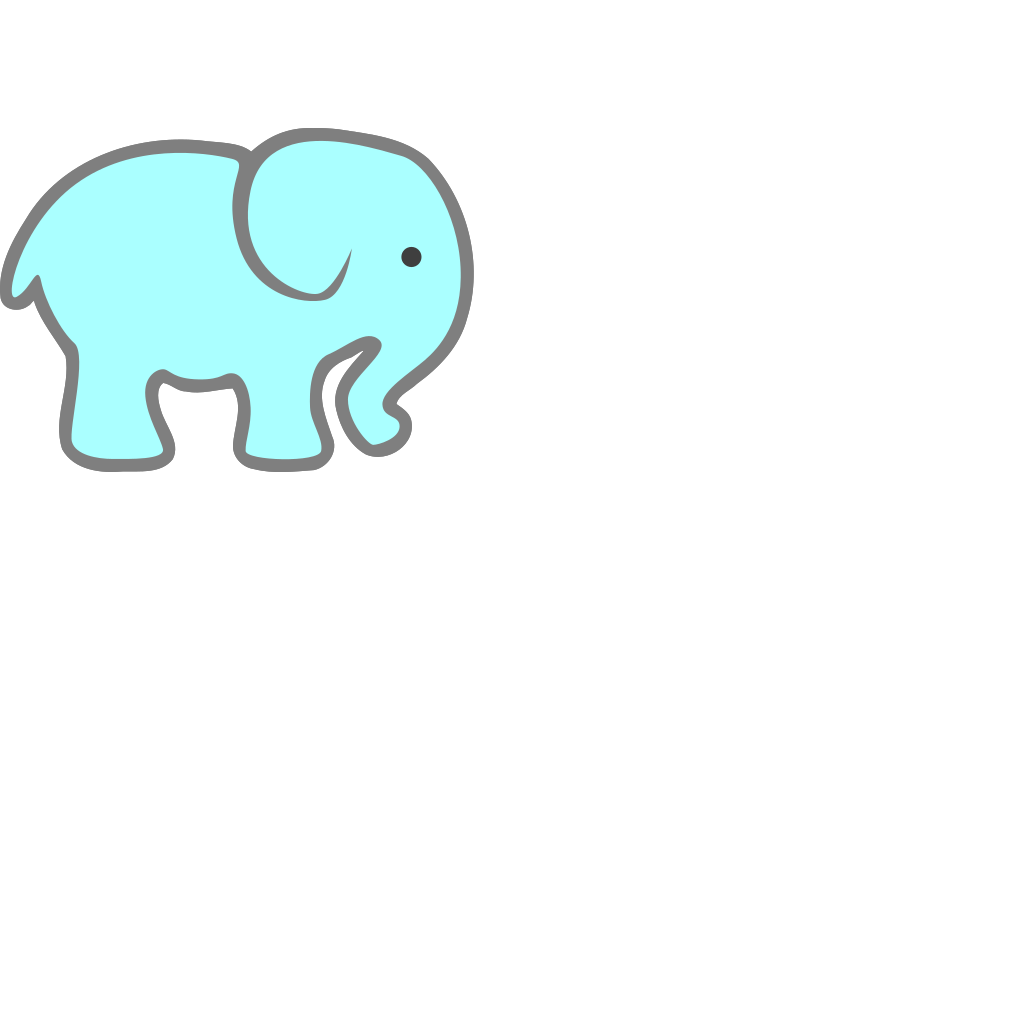 Blue Baby Elephant clipart preview