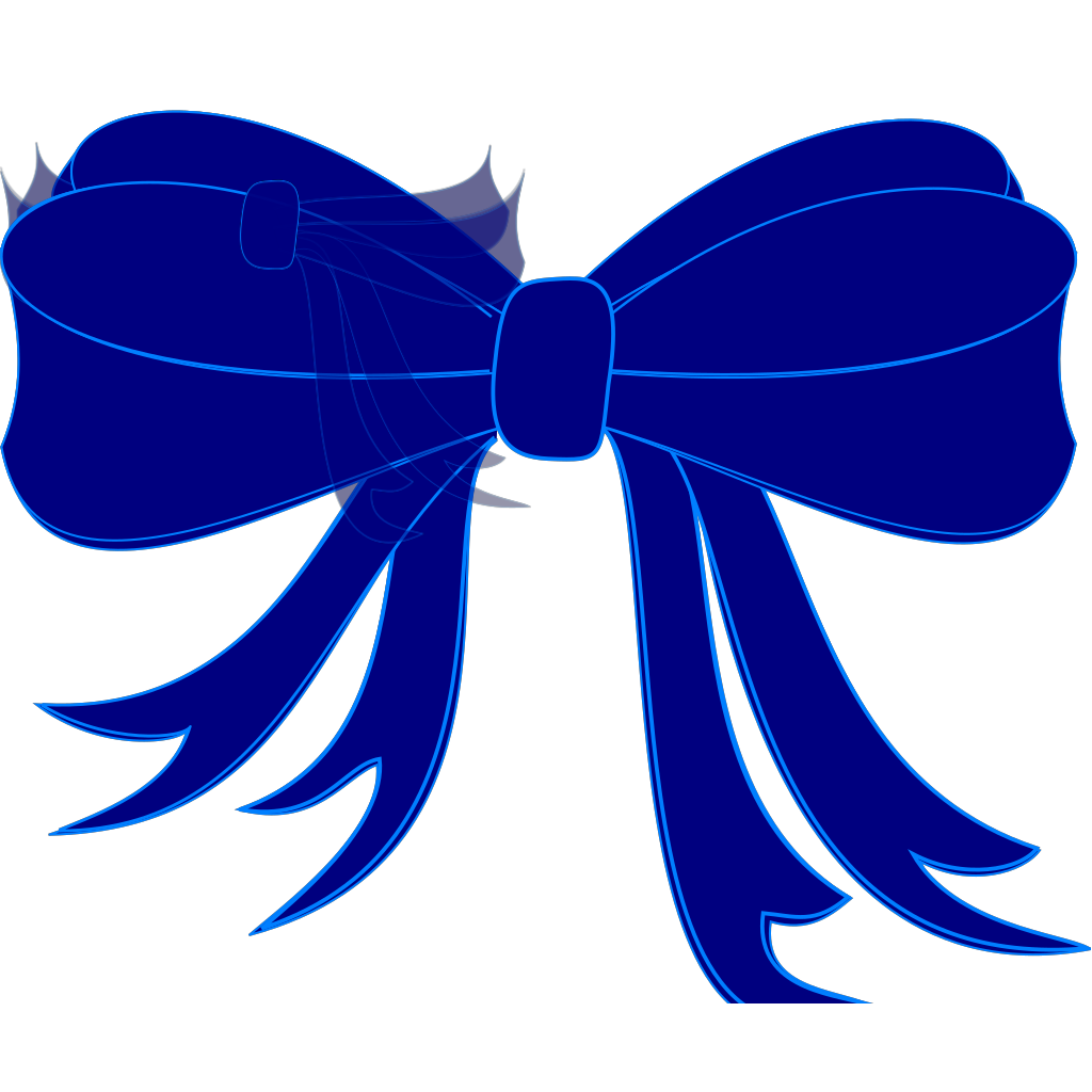 Blue Bow Ribbon Png clipart free download