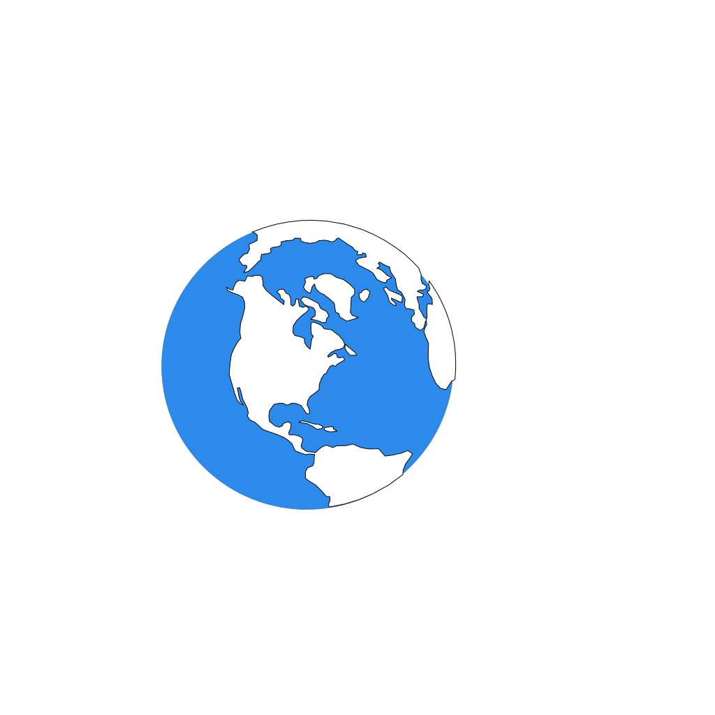 Blue Earth Icon Transparent  clipart preview