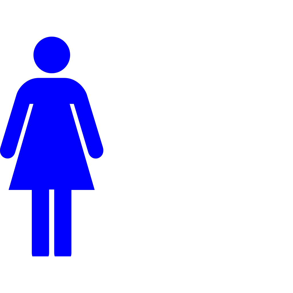 Blue Female Restroom Symbol clipart preview