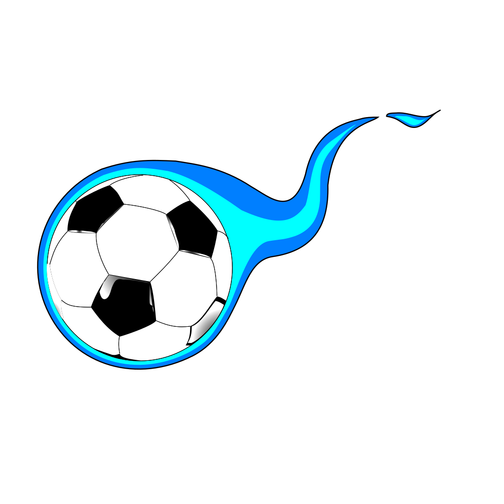 Blue Football Flame Icon clipart preview