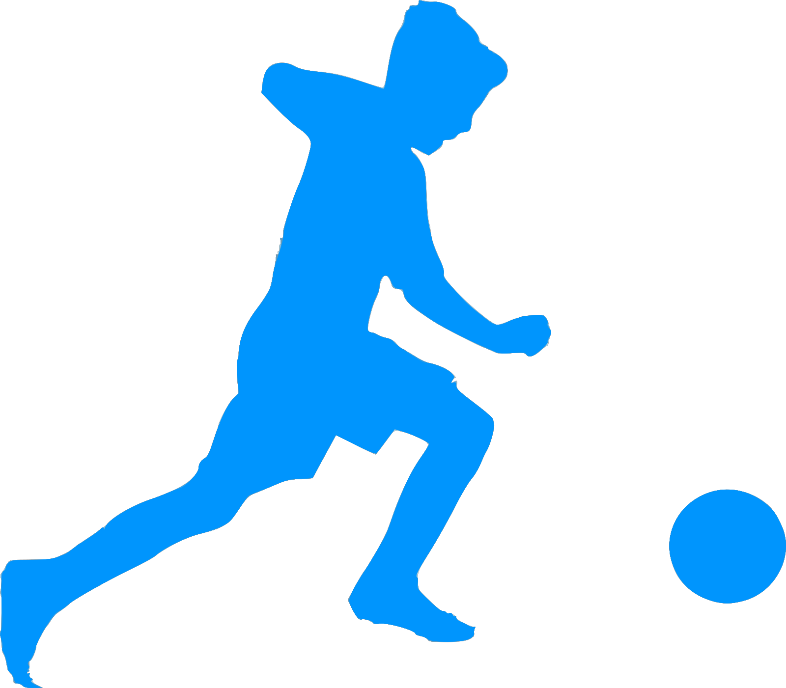 Blue Football Shape Silhouette clipart preview