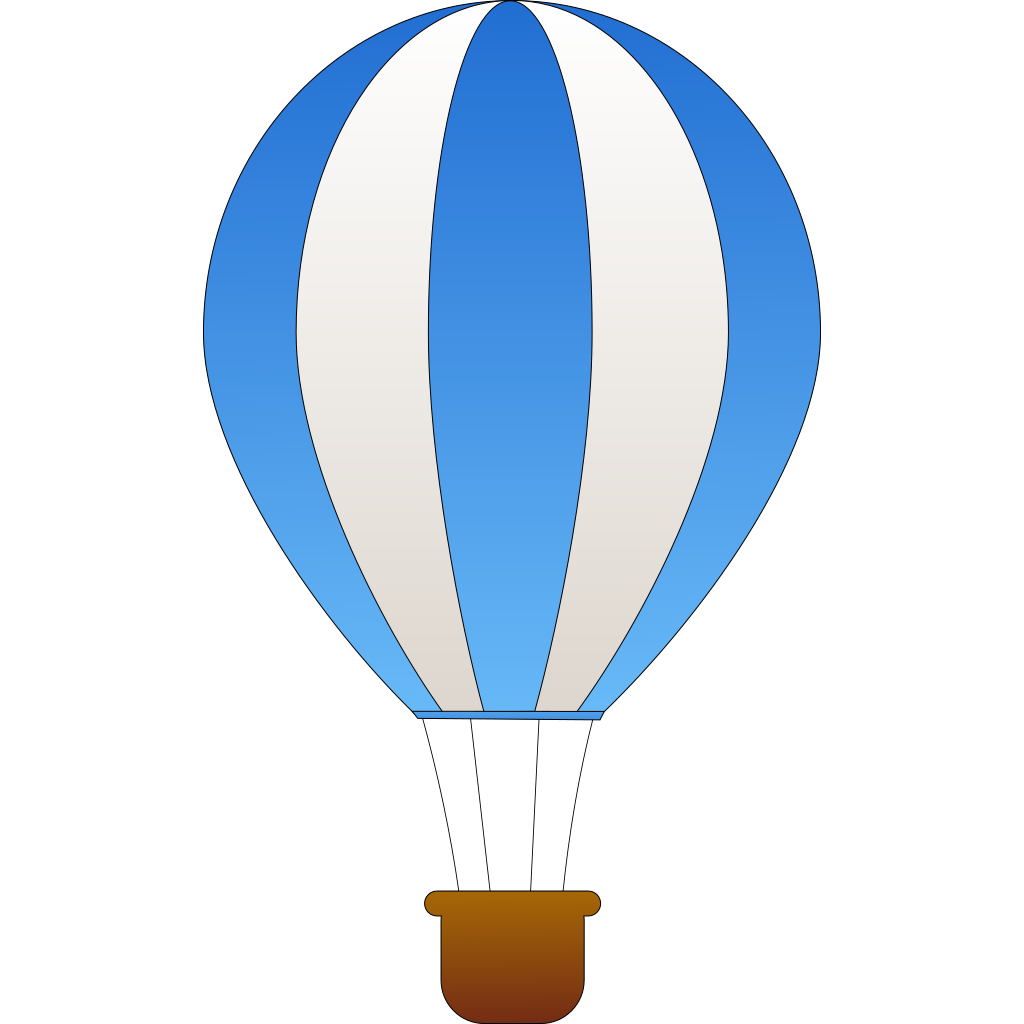 Blue Hot Air Balloon clipart preview