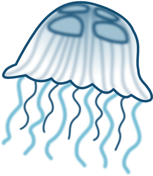 Blue Jellyfish Ocean Clipart clipart preview