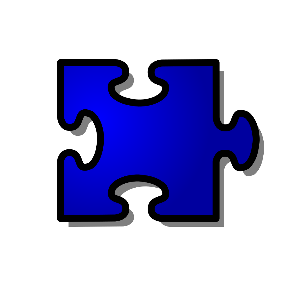 Blue Jigsaw Puzzle Piece clipart preview