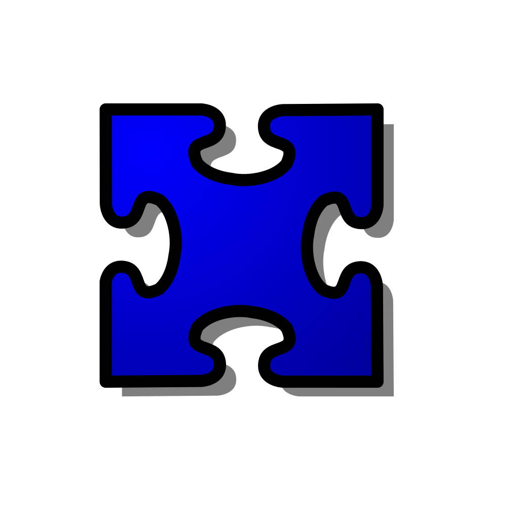 Blue Jigsaw Puzzle Piece clipart preview