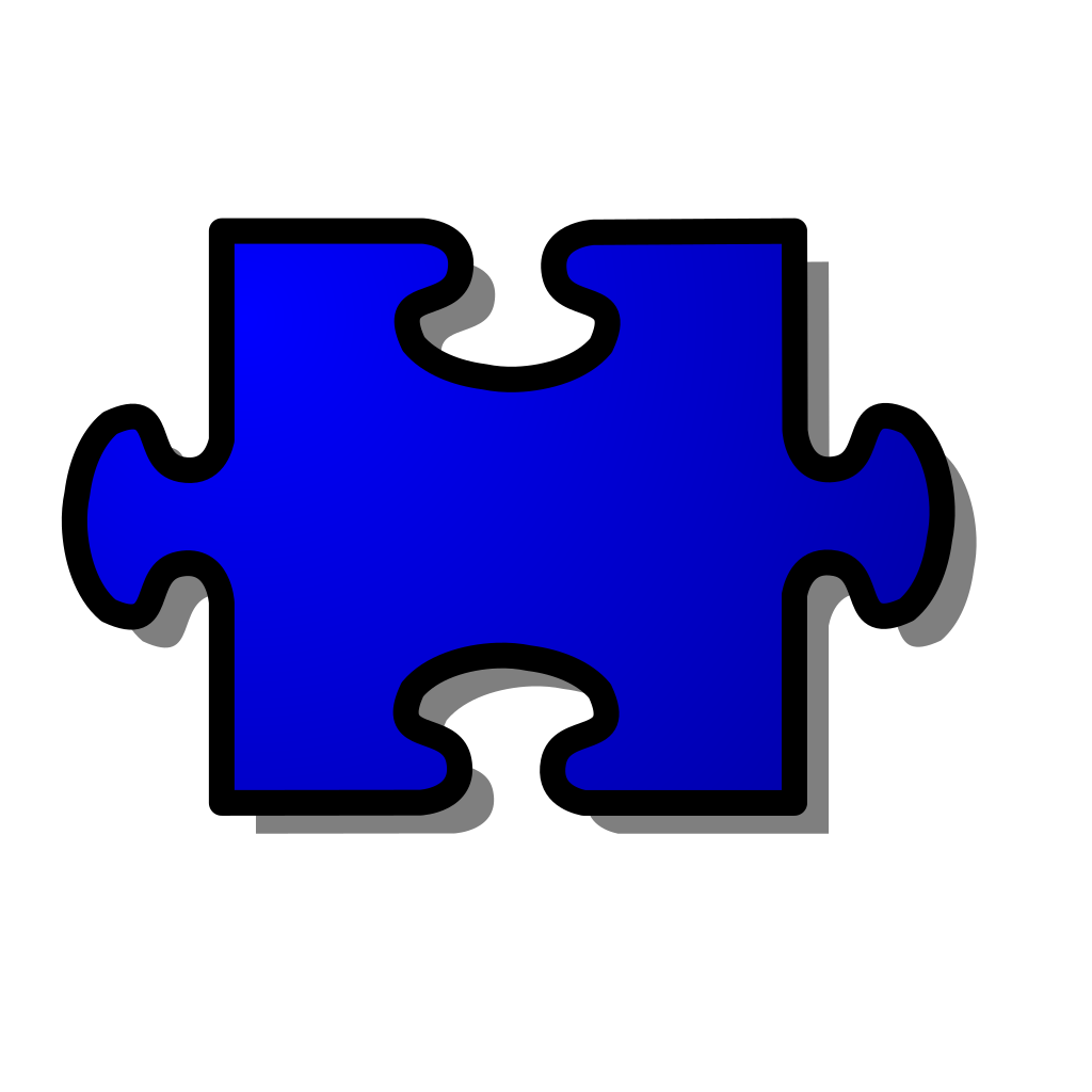 Blue Jigsaw Puzzle Piece clipart preview