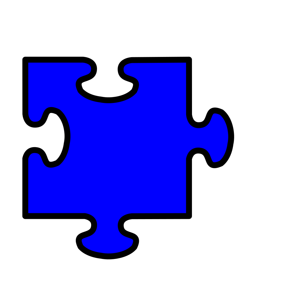 Blue Jigsaw Puzzle Piece clipart preview