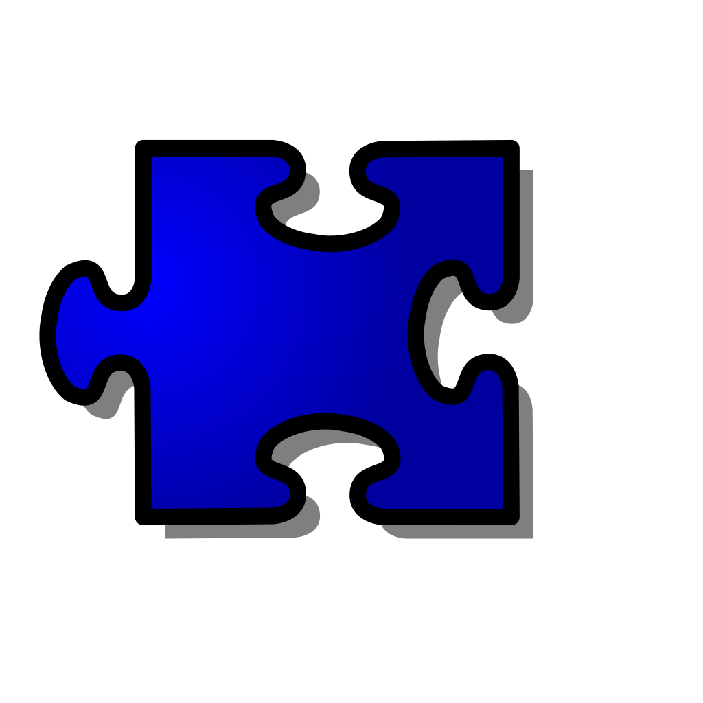 Blue Jigsaw Puzzle Piece clipart preview