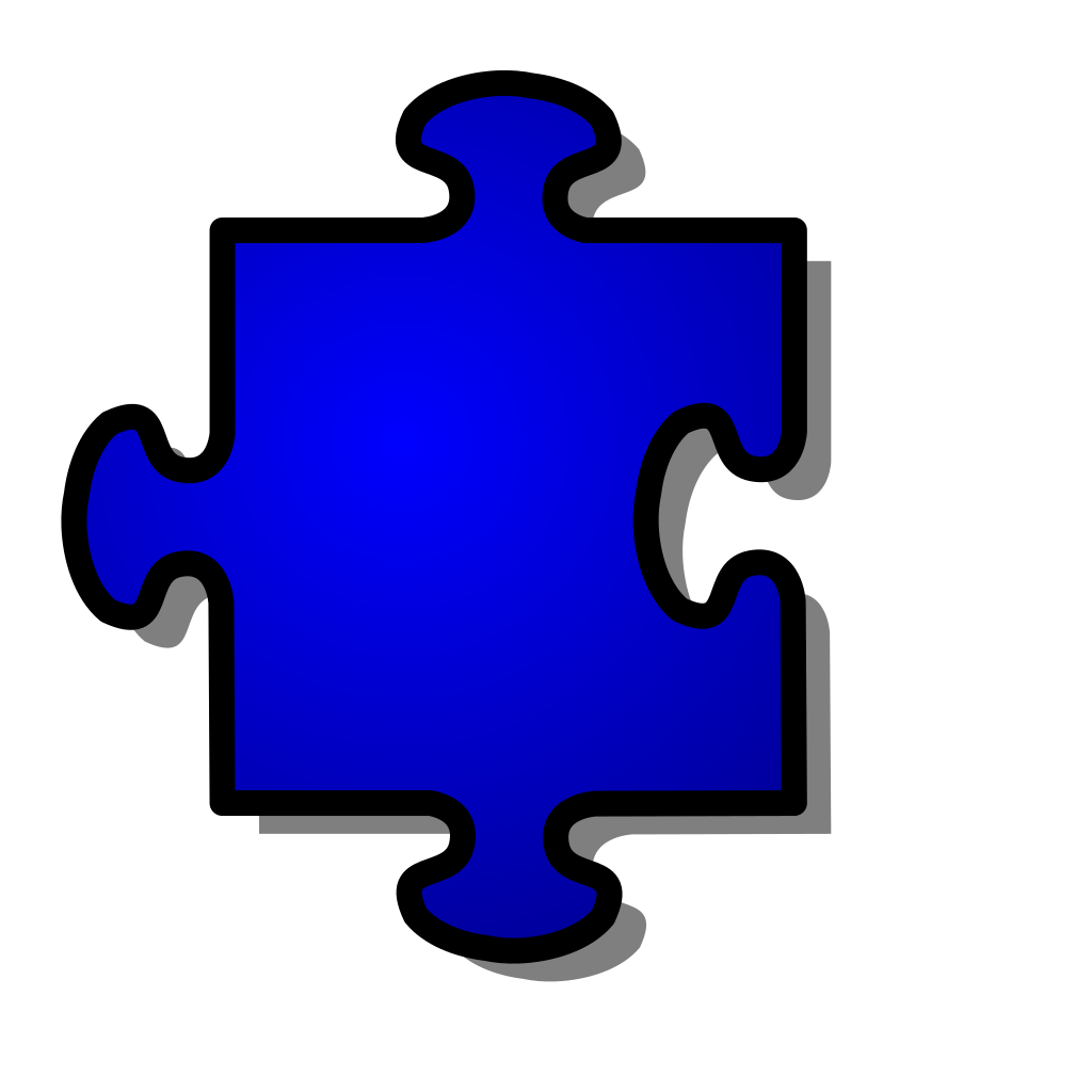 Blue Jigsaw Puzzle Piece clipart preview