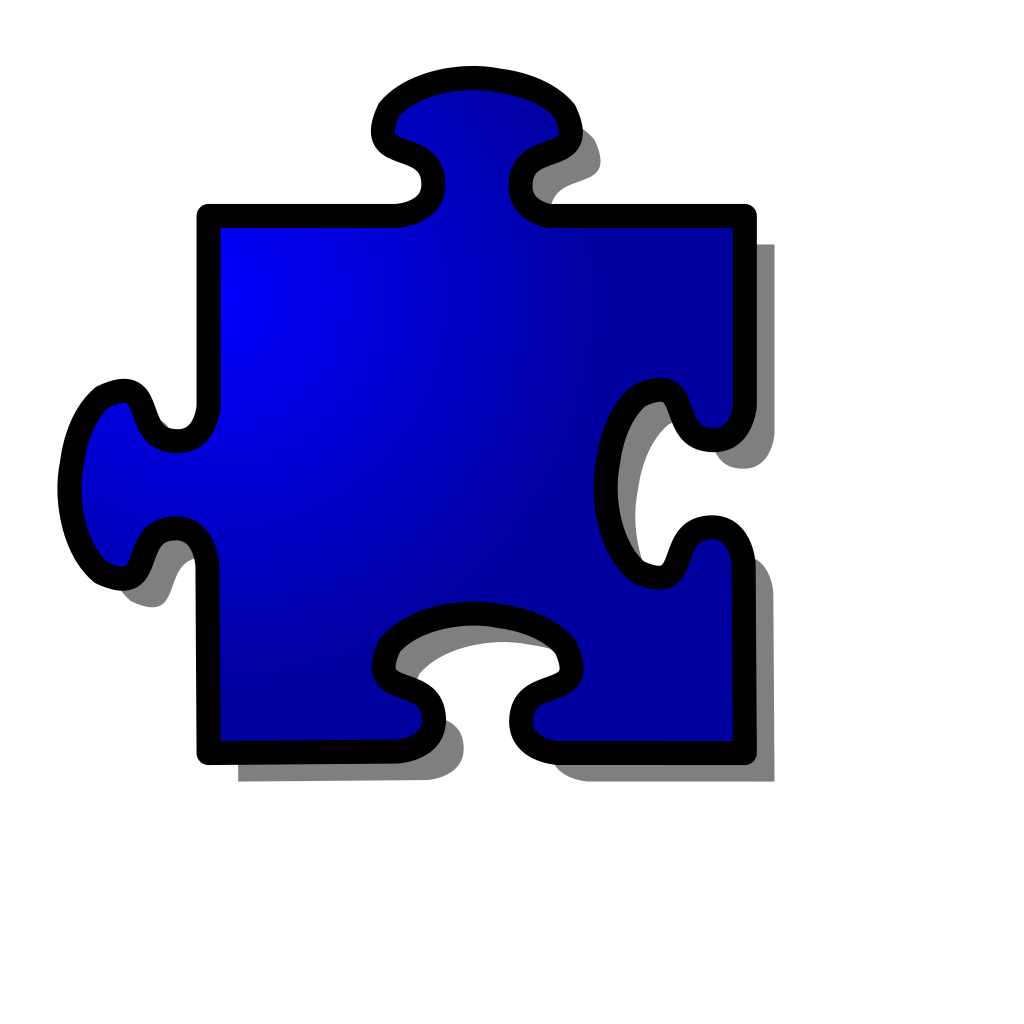 Blue Jigsaw Puzzle Piece clipart preview