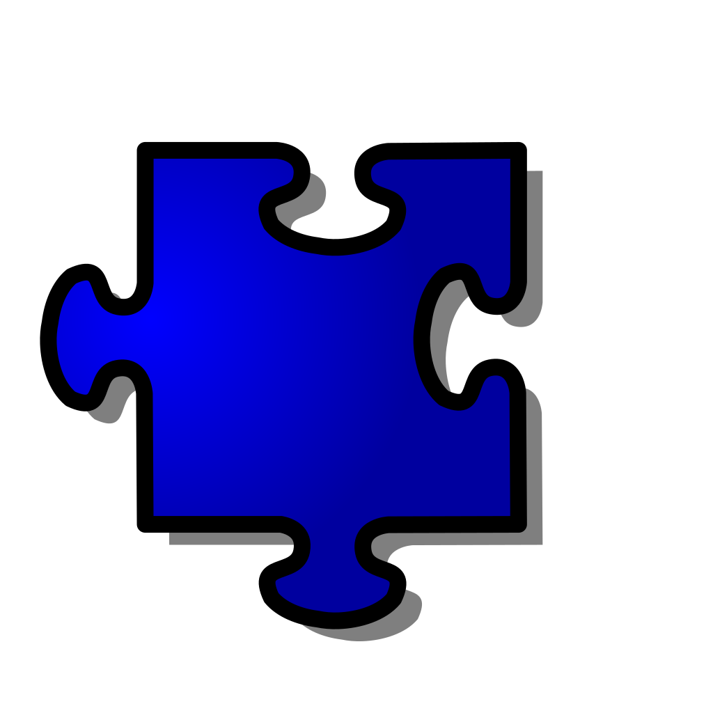 Blue Jigsaw Puzzle Piece clipart preview