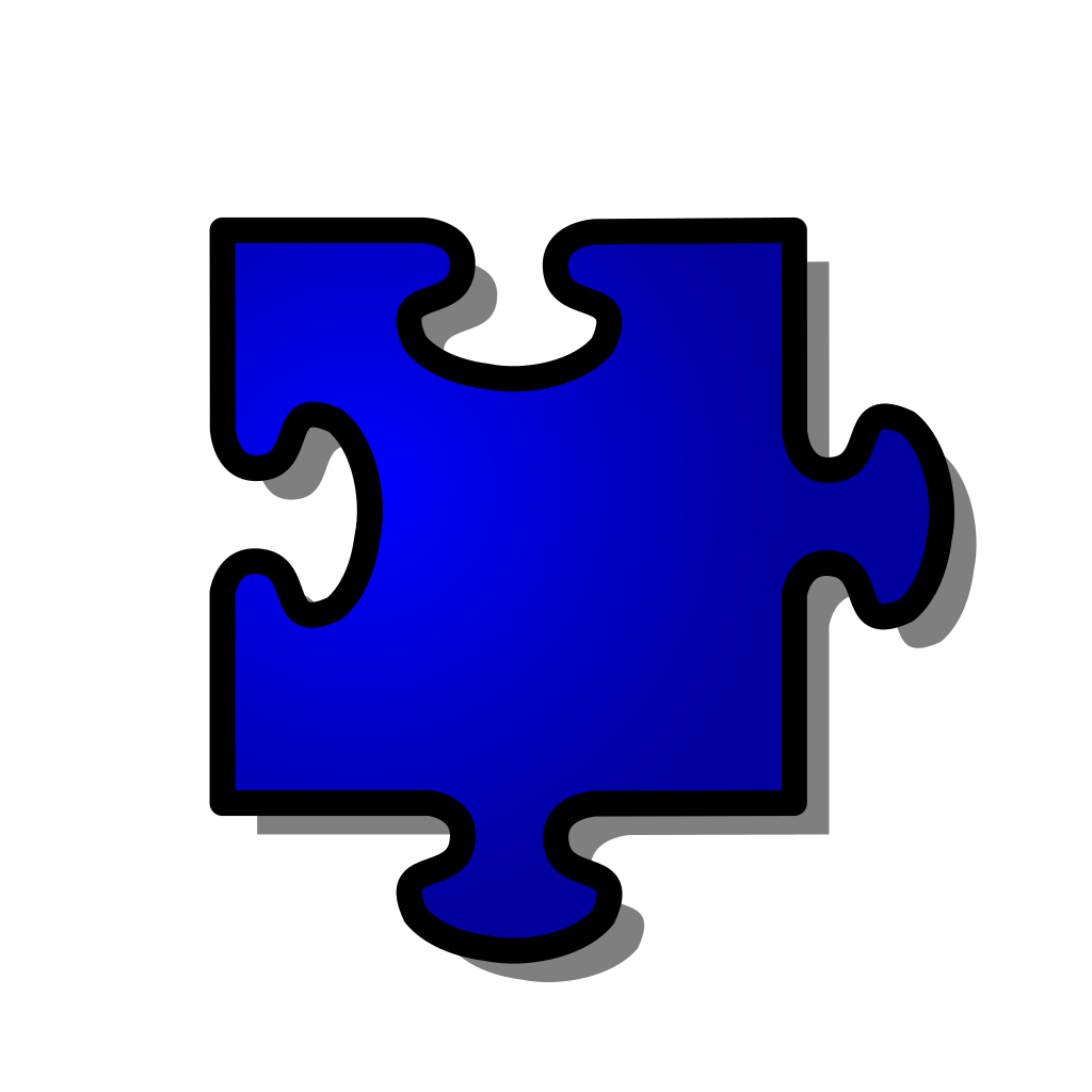 Blue Jigsaw Puzzle Piece clipart preview