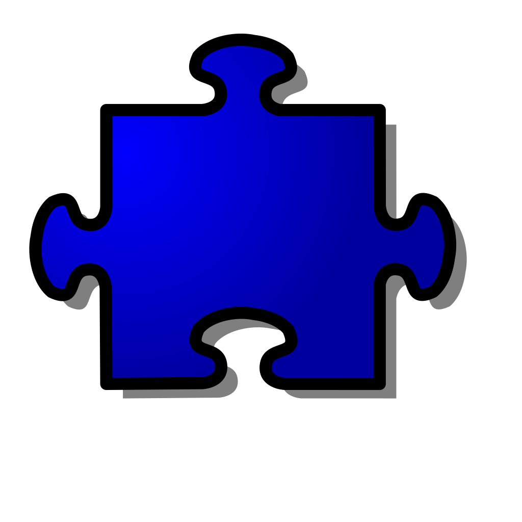 Blue Jigsaw Puzzle Piece clipart preview