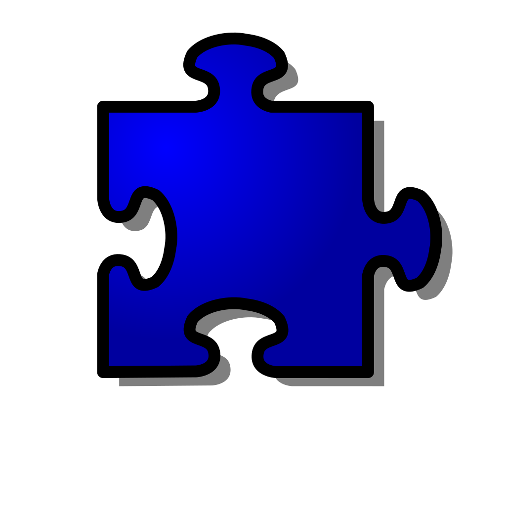 Blue Jigsaw Puzzle Piece clipart preview