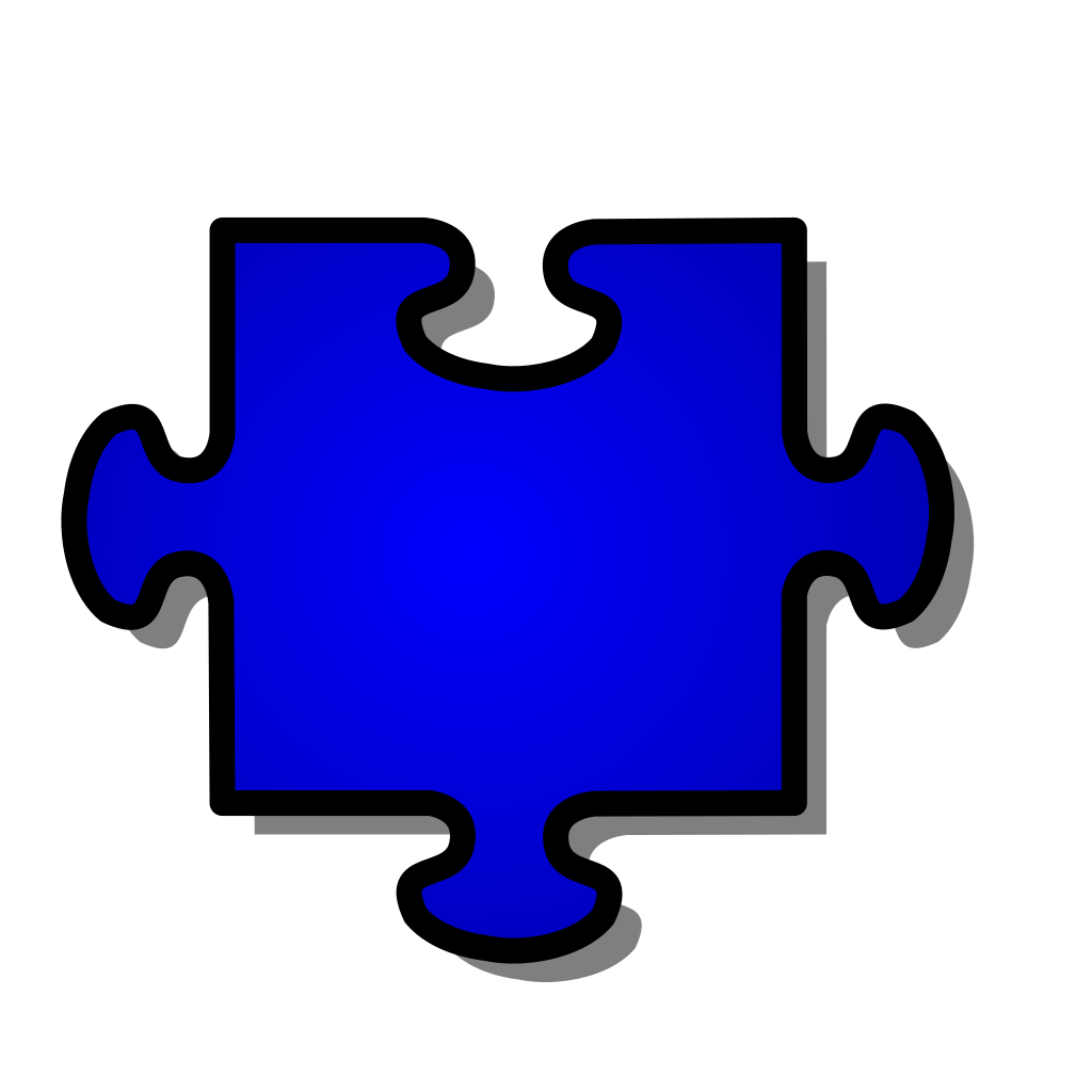 Blue Jigsaw Puzzle Piece clipart preview