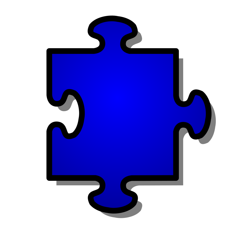 Blue Jigsaw Puzzle Piece clipart preview