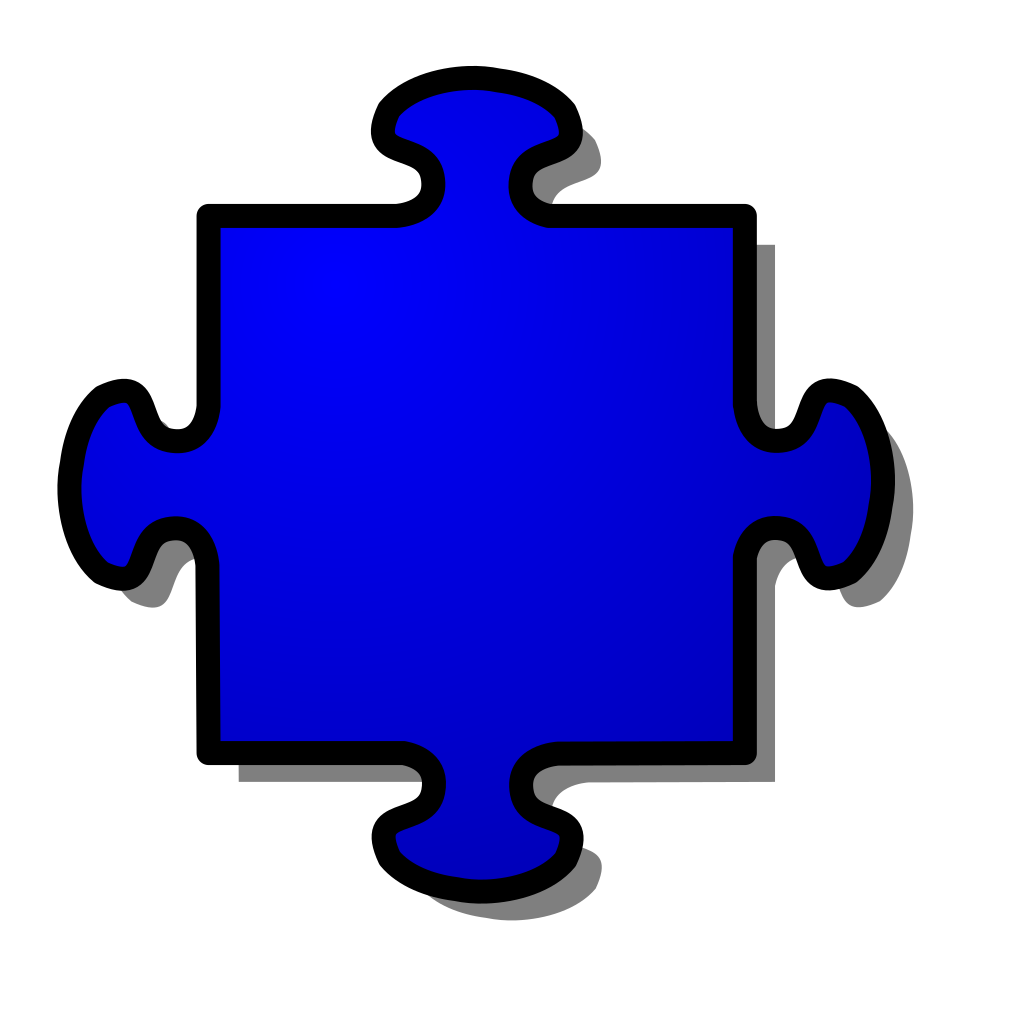 Blue Jigsaw Puzzle Piece clipart preview