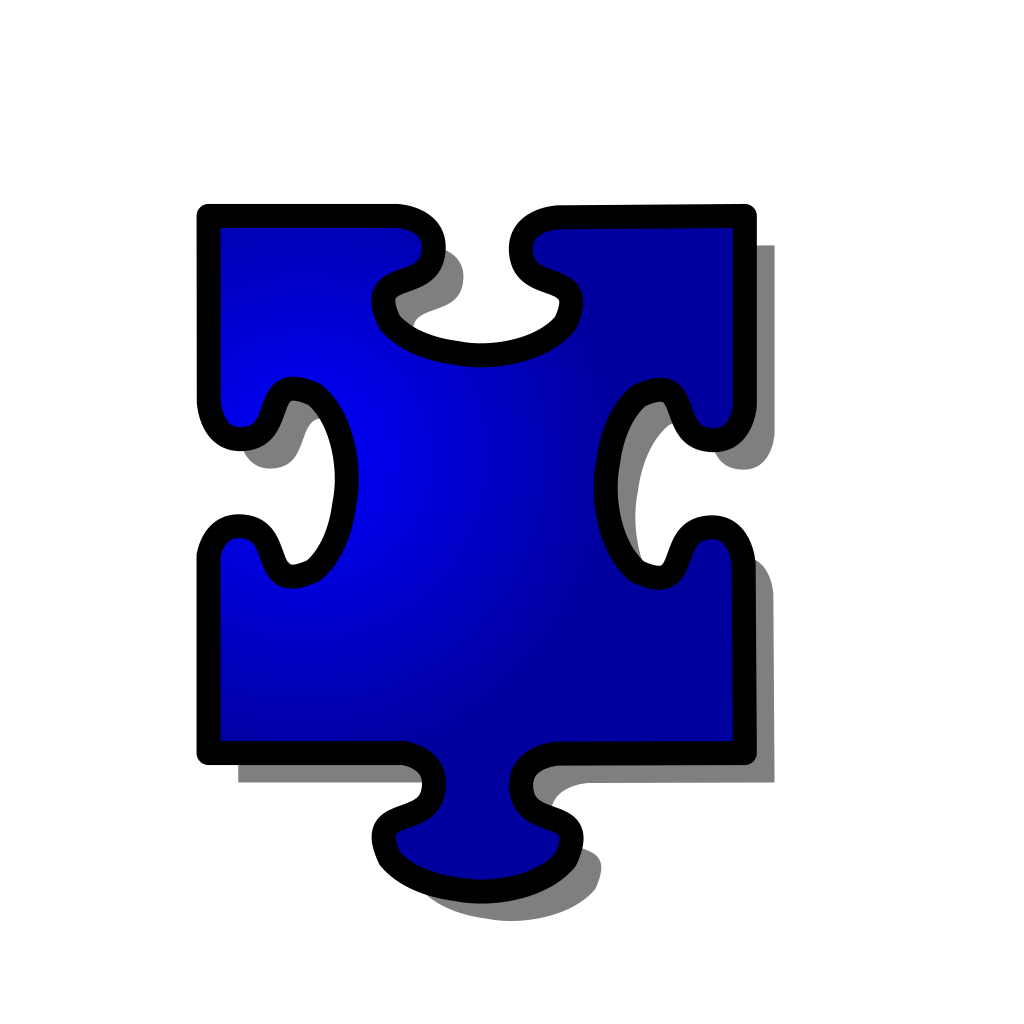 Blue Jigsaw Puzzle Piece clipart preview