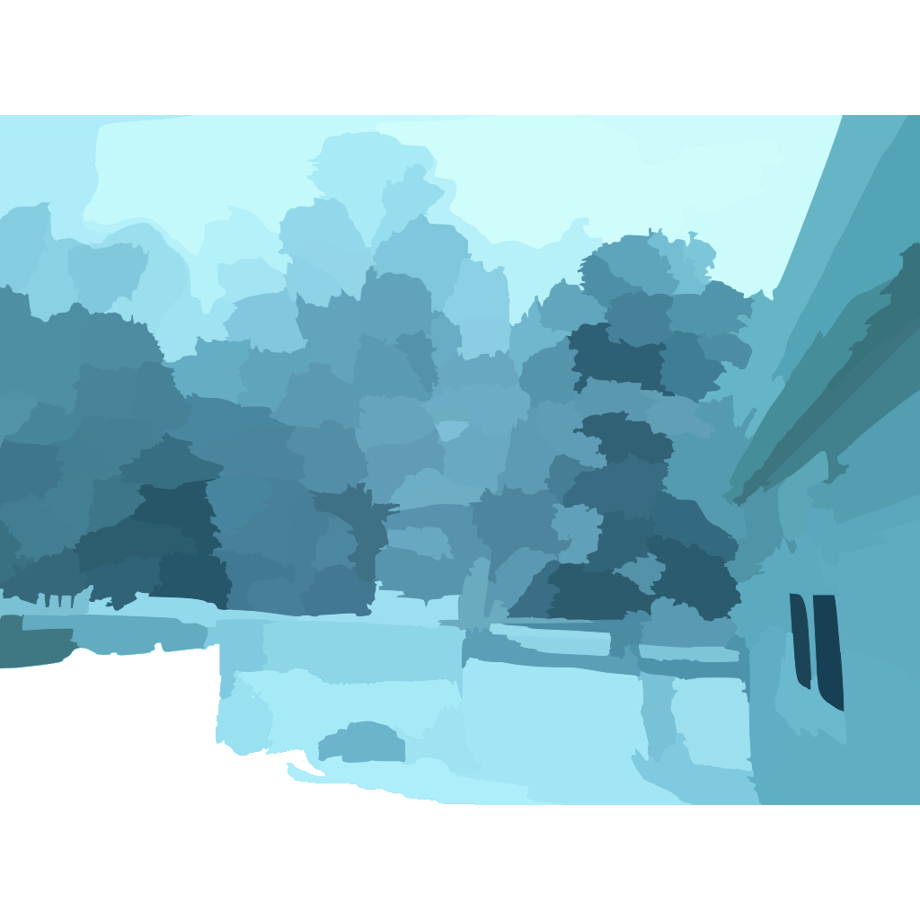 Blue Landscape Drawing clipart preview