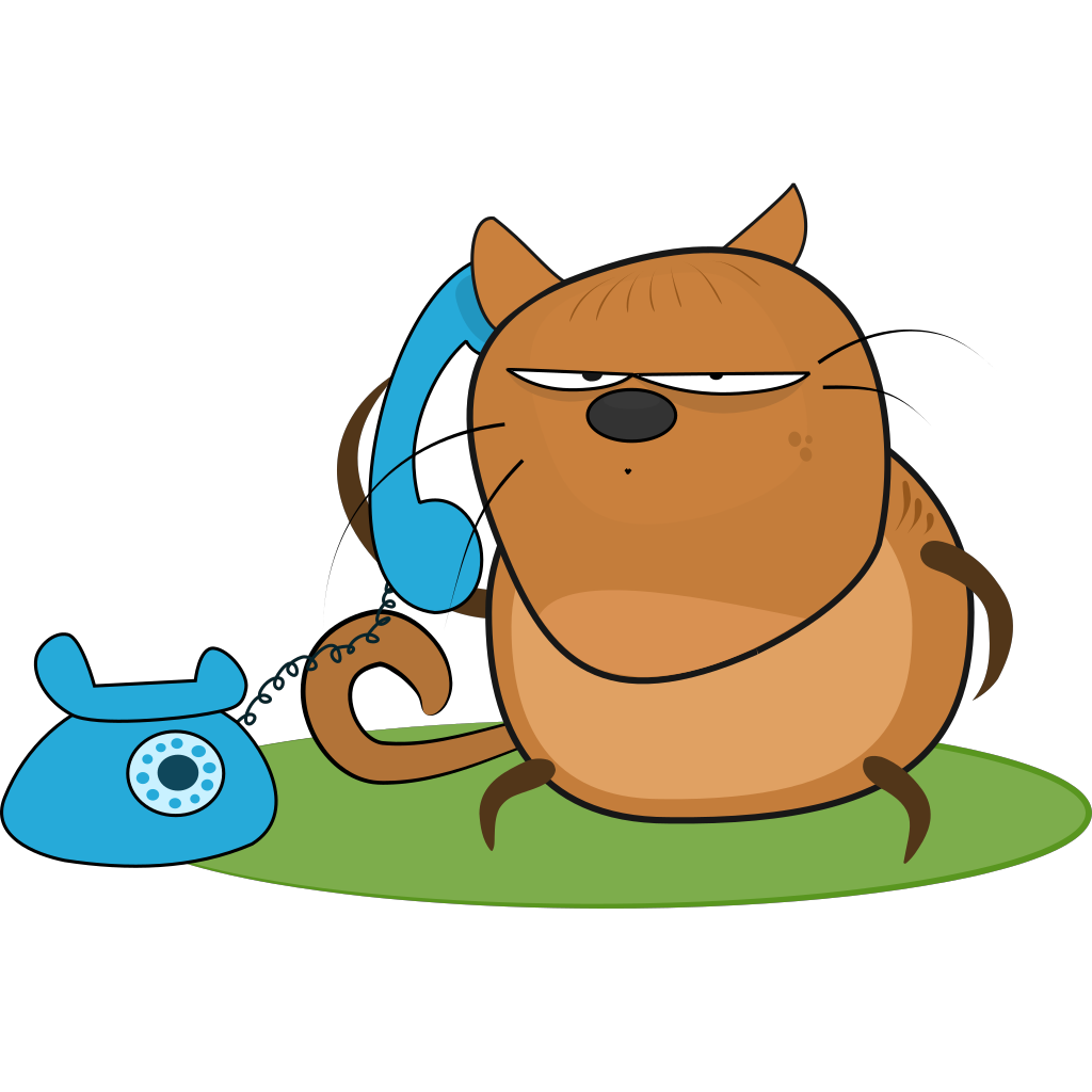 Blue Phone Cat Icon clipart preview