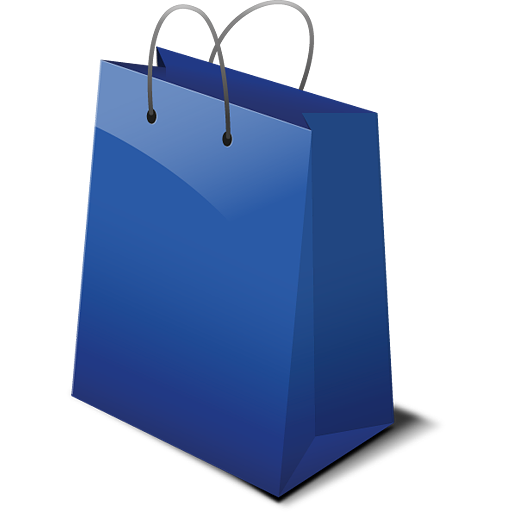 Blue Shopping Bag PNG clipart preview