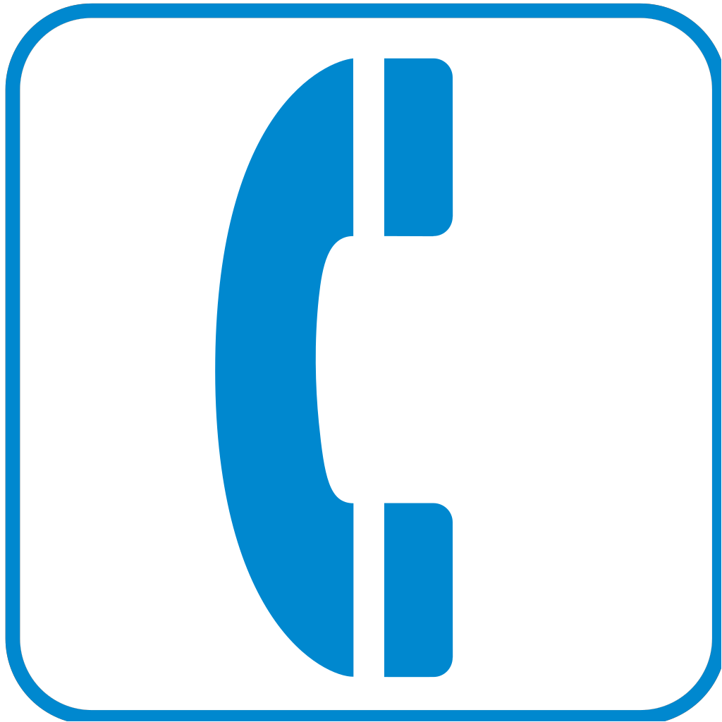 Blue Sign Phone Icon clipart preview