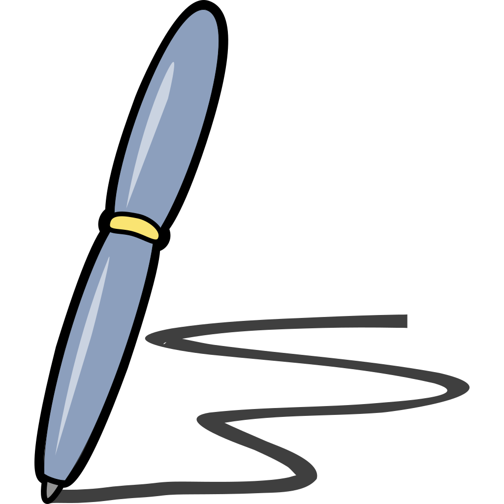 Blue Signature Pen Icon clipart preview