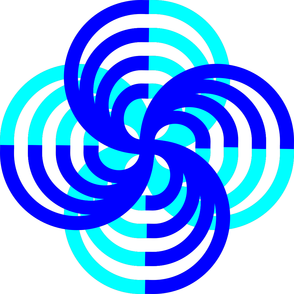 Blue Spinning Shape Abstract clipart preview