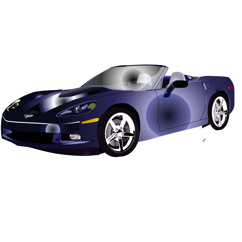 Blue Sport Corvette Car clipart preview