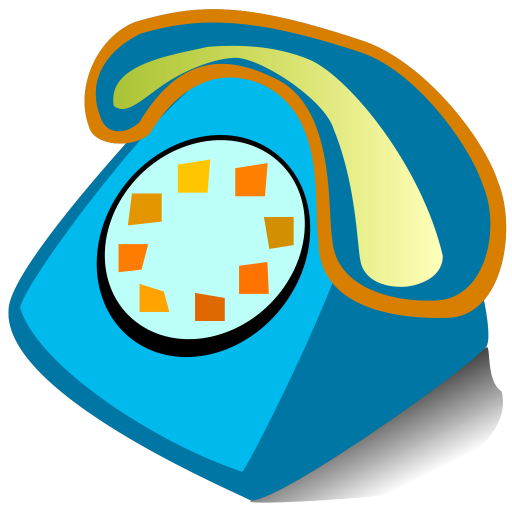 Blue Telephone Icon clipart preview